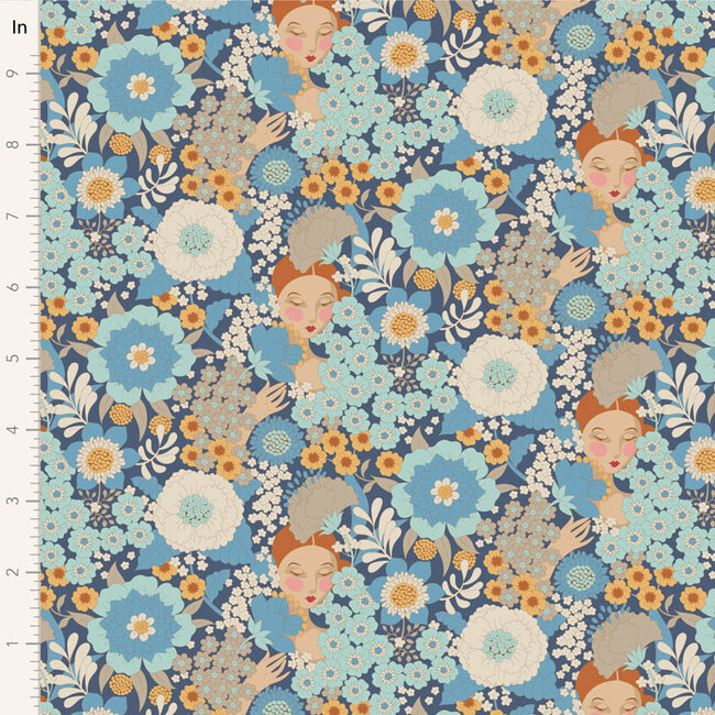 Wallflower, Blue, $0.24/cm or $24/m