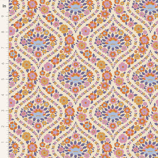 Tilda Wallflower, Bianca, Thristle, $0.24/cm or $24/m