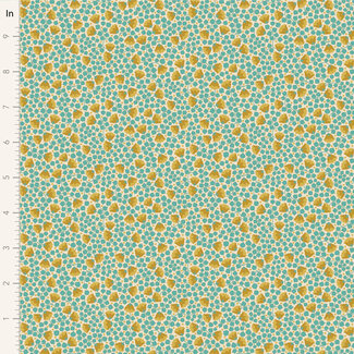 Tilda Bellflower, Teal, $0.24/cm or $24/m