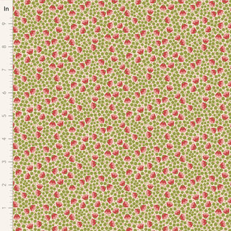 Tilda Bellflower, Green, $0.24/cm or $24/m