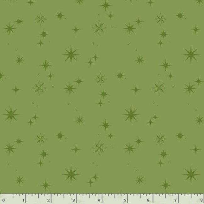 Make It Merry, Stars, Green, $0.24/cm or $24/m