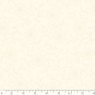 Marcus Fabrics Make It Merry, Dotted Floral, Cream, $0.24/cm or $24/m