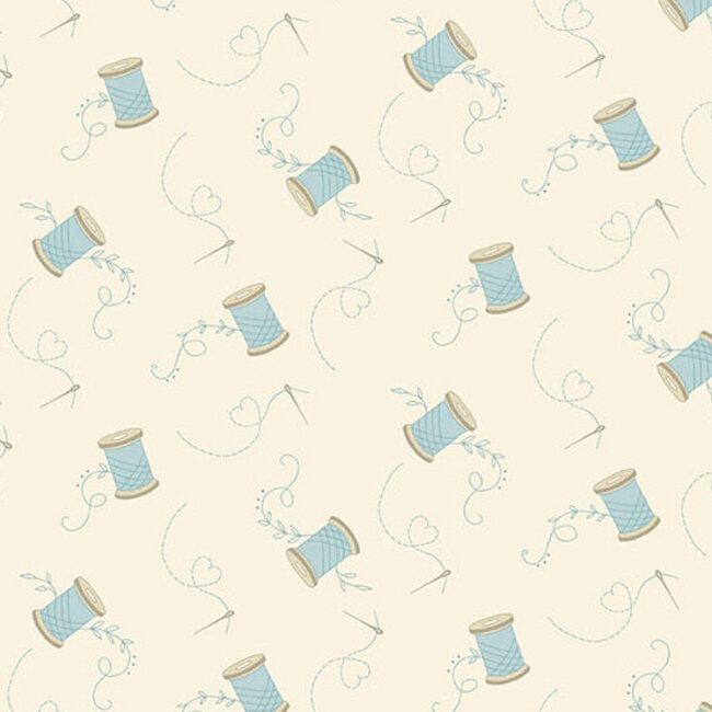 Sewing Bird, Needle and Thread, A1605-Cotton, $0.24/cm or $24/m