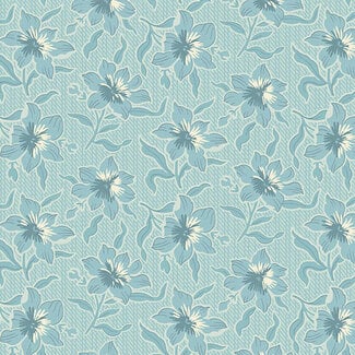 Andover Sewing Bird, Lilly, A1604-Glacier, $0.24/cm or $24/m