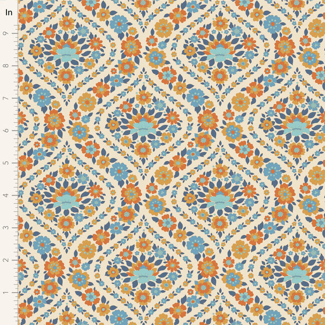 Wallflower, Bianca, Blue, $0.24/cm or $24/m