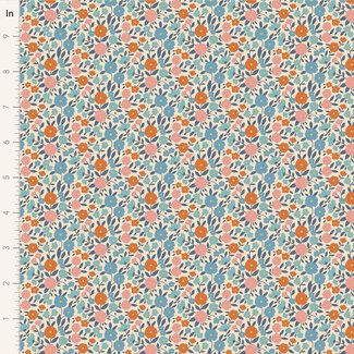 Tilda Wallflower, Janice, Blue, $0.24/cm or $24/m