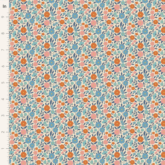 Wallflower, Janice, Blue, $0.24/cm or $24/m