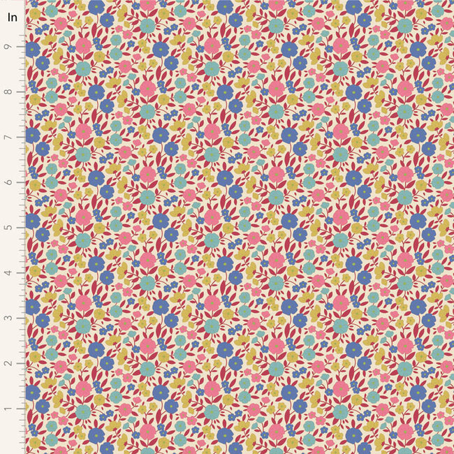 Wallflower, Janice, Red, $0.24/cm or $24/m