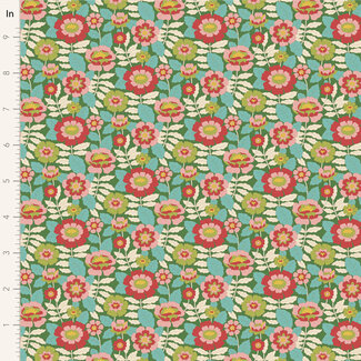 Tilda Wallflower, Beverly, Green, $0.24/cm or $24/m