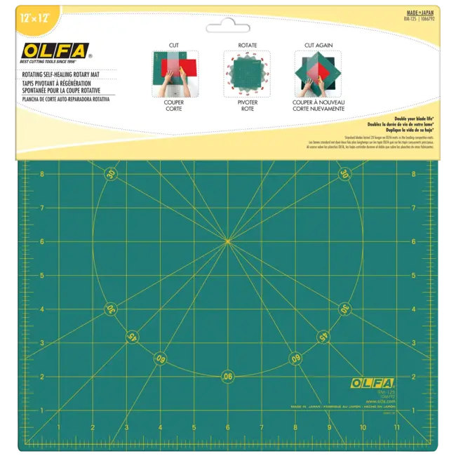 12" Rotating, Self-Healing Cutting Mat