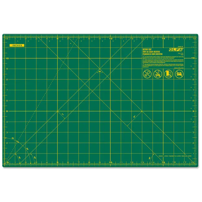 12" x 18" Green Double-Sided, Self-Healing Rotary Mat
