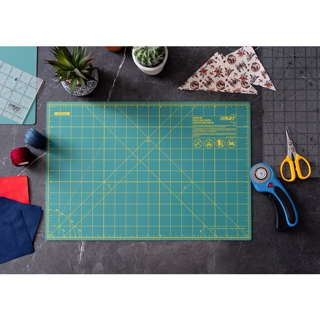 12" x 18" Green Double-Sided, Self-Healing Rotary Mat