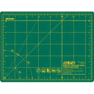 OLFA 6" x 8" Green Double-Sided, Self-Healing Rotary Mat