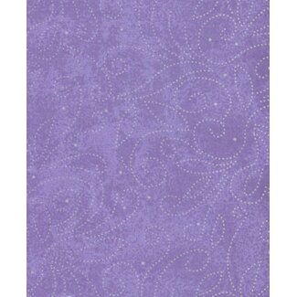 Quilter's Choice Wide Back, Scrolls, Lilac, $0.30/cm or $30/m