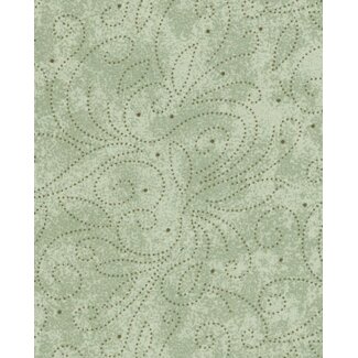 Quilter's Choice Wide Back, Scrolls, Sage, $0.30/cm or $30/m