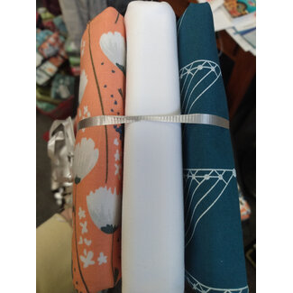 3 Meter Bundle Peach Floral with White