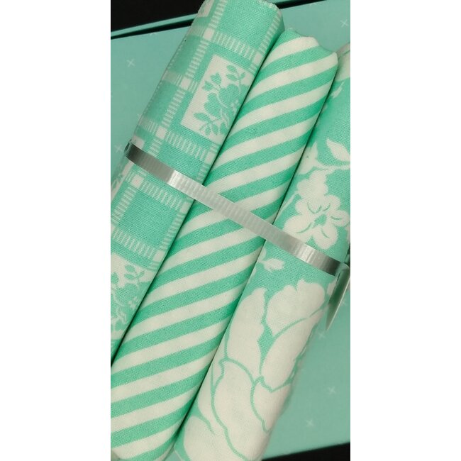 Floral Palooza 3 Meter Bundle, Green Stripe