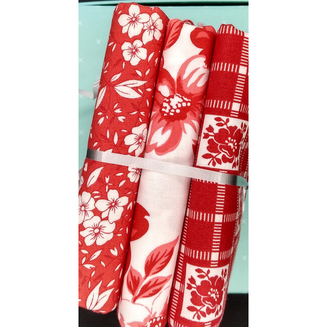 Floral Palooza 3 Meter Bundle, Red/White