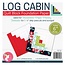 Log Cabin Quilt Block Foundation Paper Piecing Pad, 42 sheets, 6in blocks