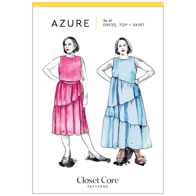 Azure Dress, Skirt and Top Pattern 0-20