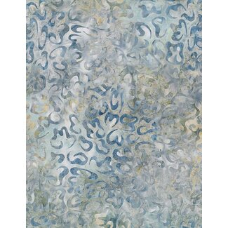 Wilmington Prints Del Mar, Curls, Blue and Tan, $0.26/cm or $26/m