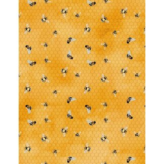 Wilmington Prints Sunkissed, Bees, Yellow, $0.24/cm or $24/m