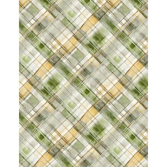 Wilmington Prints Sunkissed, Plaid, Green, $0.24/cm or $24/m