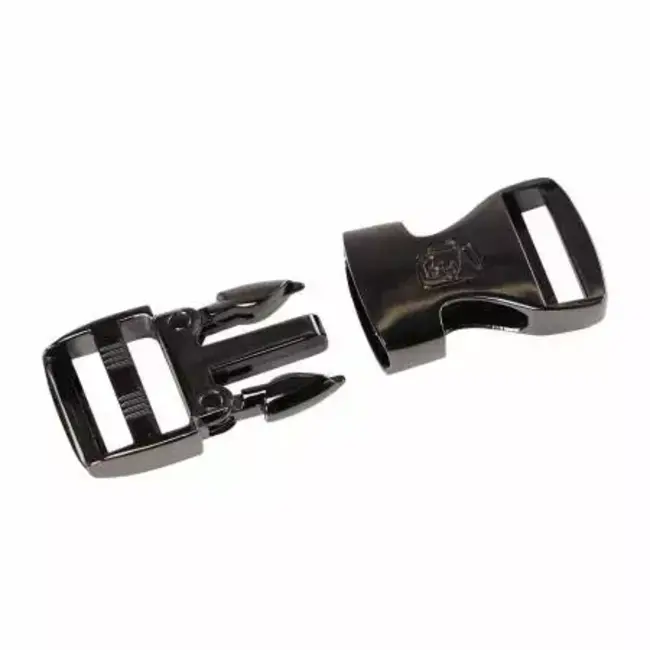 1" Side Release Buckle - BLACK METAL