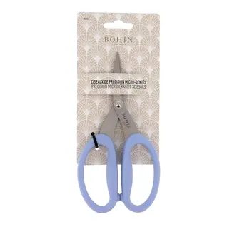 Bohin Micro-Serrated Scissors - Periwinkle BLUE - 6.75"