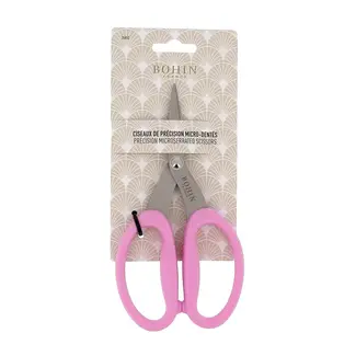 Bohin Micro-Serrated Scissors - PINK - 6.75"
