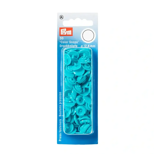 Color Snaps 12.4 mm Turquoise 30pc