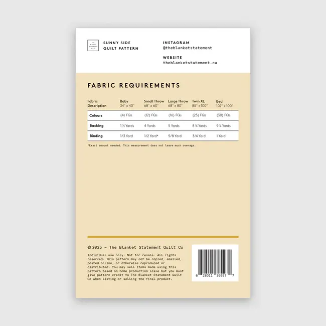 Sunny Side Quilt Pattern