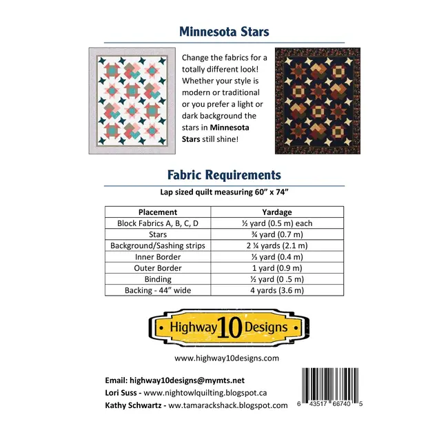 Minnesota Stars Quilt Pattern