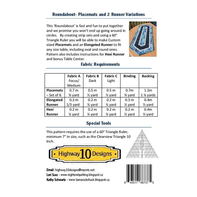 Roundabout Placemat Pattern