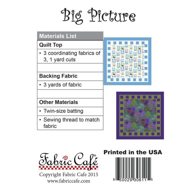 Big Picture 3-Yard Quilt Pattern