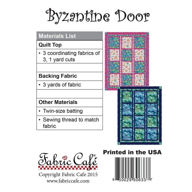 Byzantine Door - 3 Yard Quilt Pattern