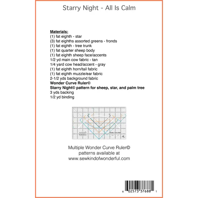 Starry Night Cow Bonus Block Pattern