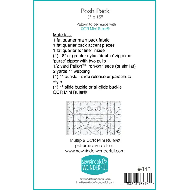 Posh Pack Bag Pattern