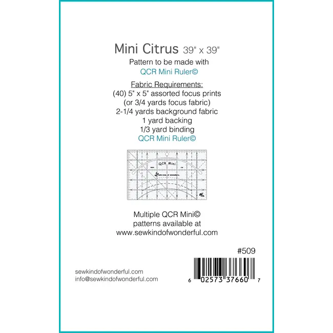 Mini Citrus Quilt Pattern