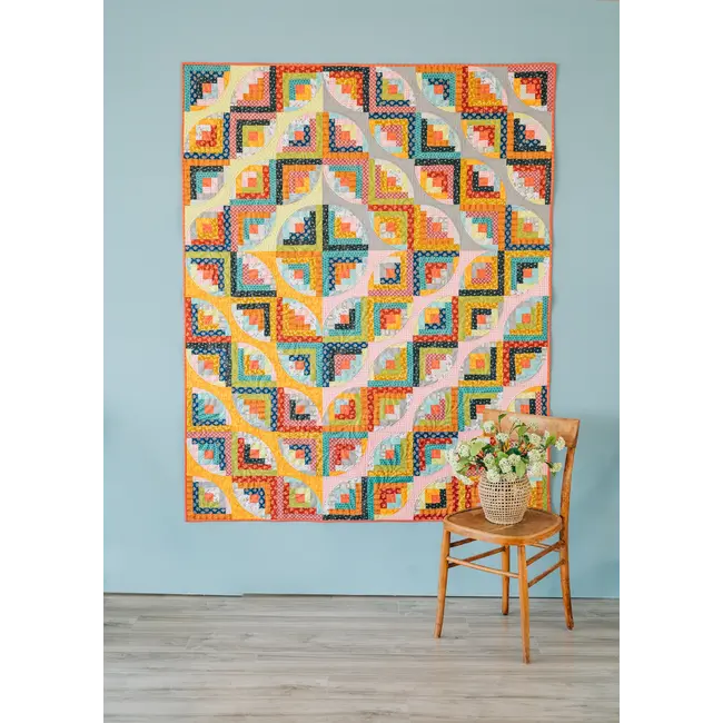Curvy Log Cabin Quilt Pattern