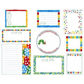 Andover Hungry Caterpillar 50th Anniversary, White, per panel (45cm)