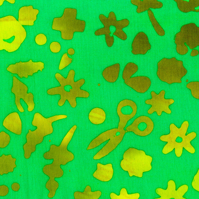 Stitched Floral, Jade, $0.20/cm or $20/m