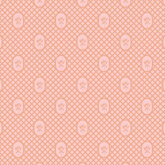 Andover Fabrics Flora and Fauna, Lattice,Tangerine, $0.20/cm or $20/m
