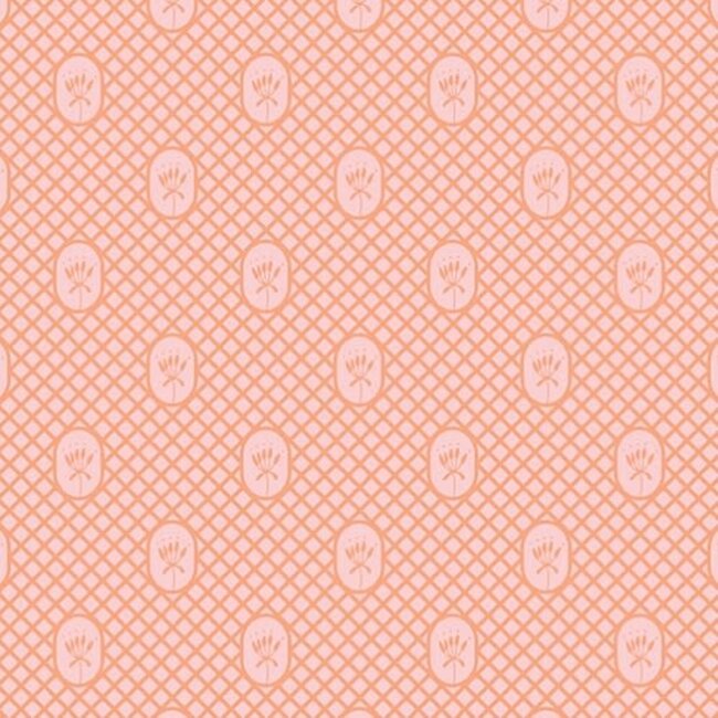 Flora and Fauna, Lattice,Tangerine, $0.20/cm or $20/m