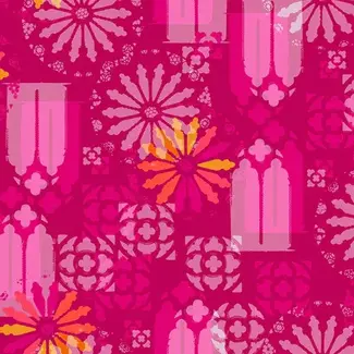 Andover Fabrics Chrysanthemum Sunlight, Crimson, $0.20/cm or $20/m