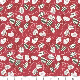 Dear Stella Sweater Weather, Mittens, Flame, $0.20/cm or $20/m