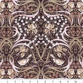 Robert Kaufman Feathers and Flora, Earth, $0.20/cm or $20/m