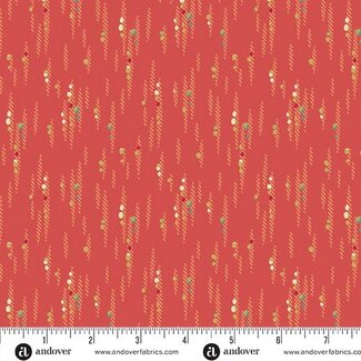 Andover Fabrics Flower Box Cascade, Red Tangerine, $0.20/cm or $20/m