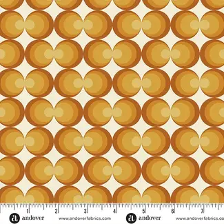 Andover Fabrics Birdie, Orbs, Ginger, $0.20/cm or $20/m