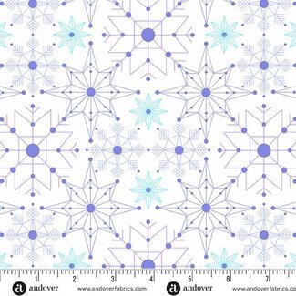 Andover Fabrics Century Prints, Deco, Frost, Crystalize, A, $0.20/cm or $20/m